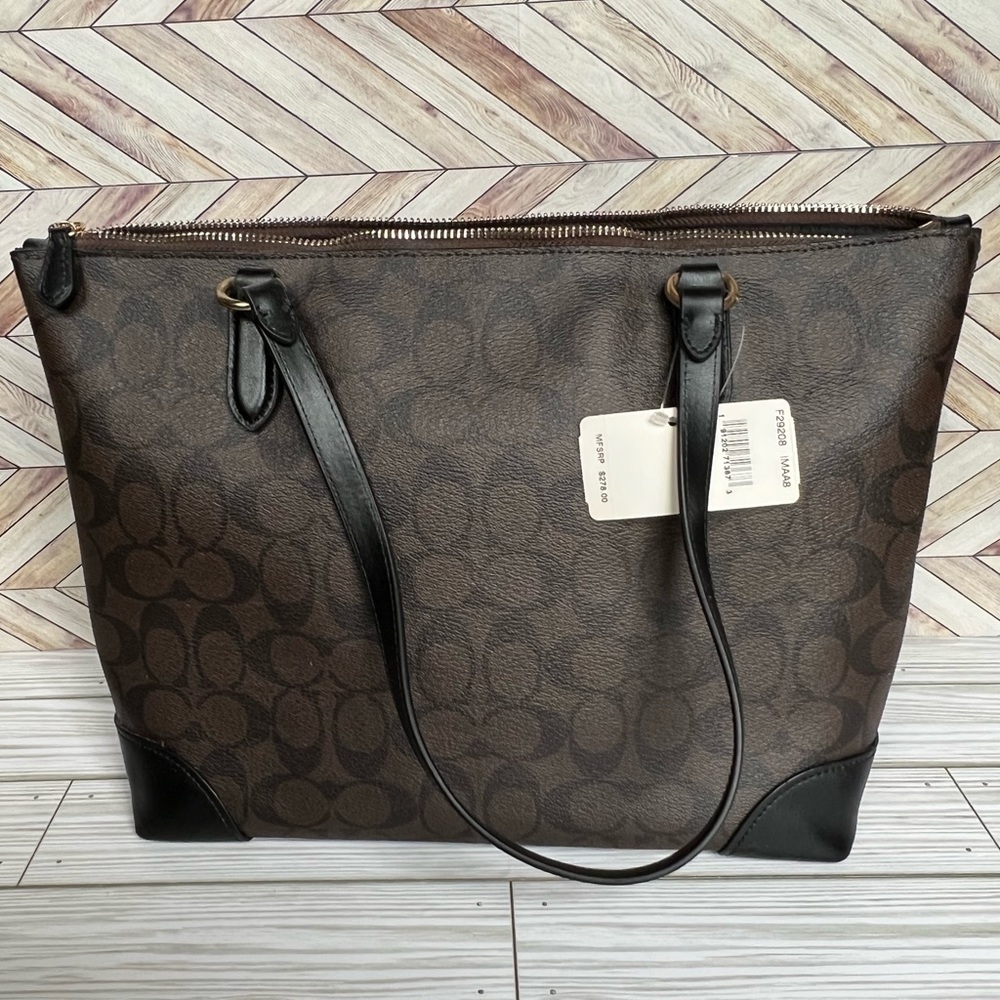 NWT!! Coach Purse Black and Brown - Picture 5 of 12